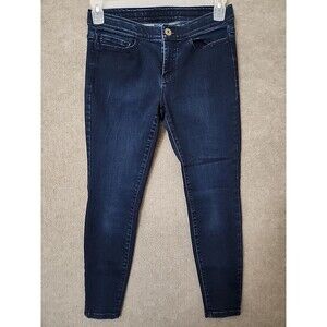 J Jill Denim 5 Pocket Leggings Womens 6 Petite Blue Dark Wash Skinny Stretch